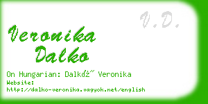 veronika dalko business card